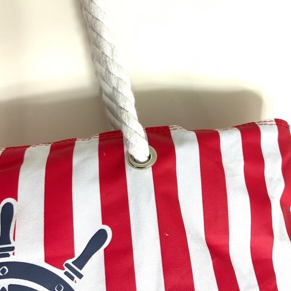 Large Striped Beach Bag - Picture 11 of 12